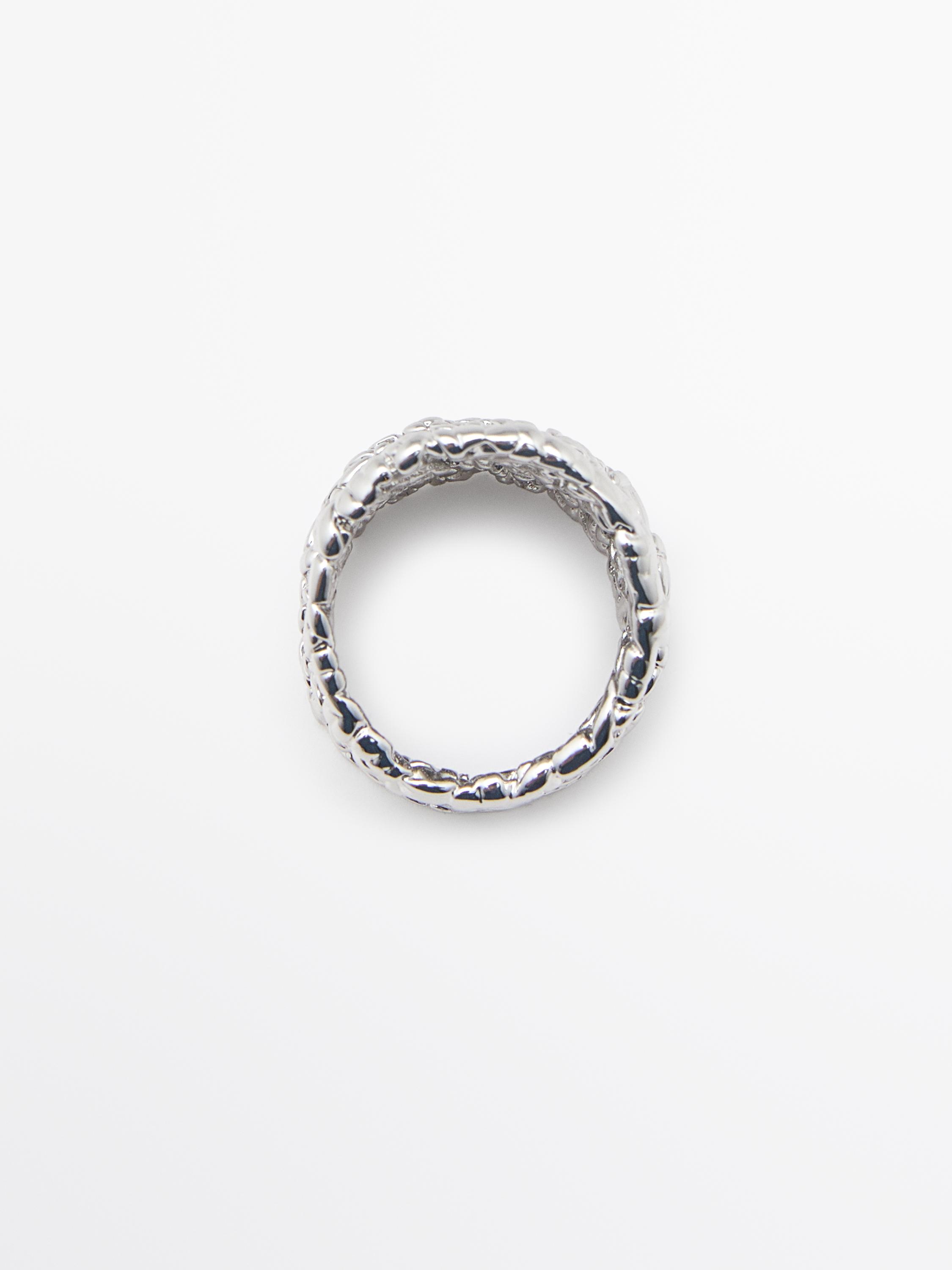 Bague large tressée